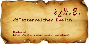 Öszterreicher Evelin névjegykártya