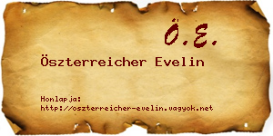 Öszterreicher Evelin névjegykártya